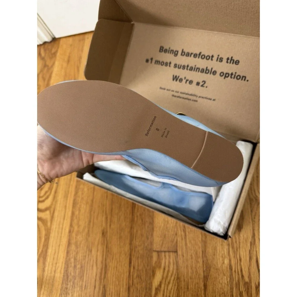 Reformation Tilly Ballet Flat Mist Mesh Size 8 - Picture 5 of 5